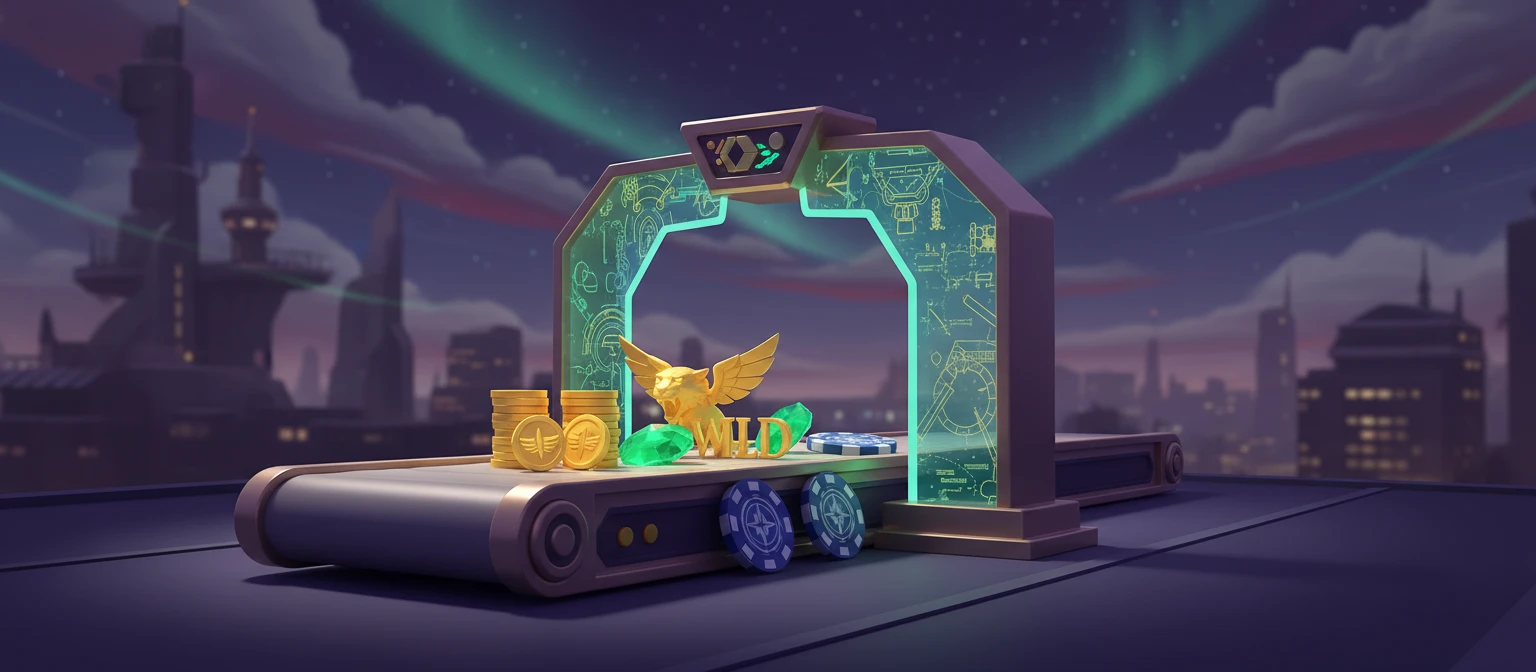 Stylised airport concept art evoking the AFK Airport Security theme