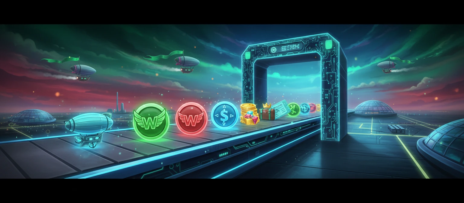 A stylised security scanner concept representing the game's random in-round features